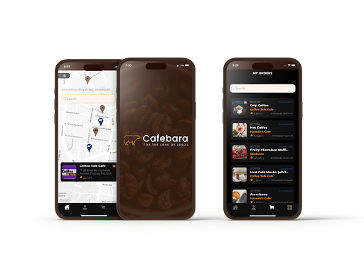 Cafebara is the coffee shop app solution for local businesses.